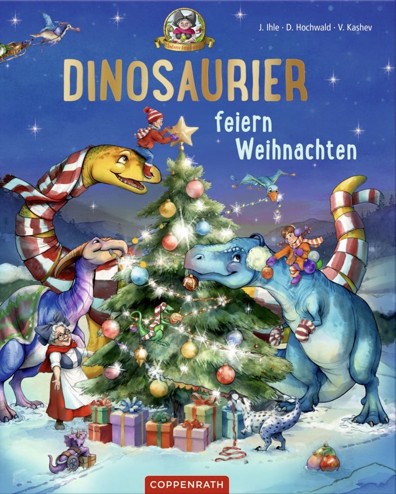 Dinosaurier feiern Weihnachten